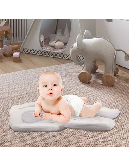 Almohadilla de Baño para Bebé SUNDEE - Flor Gris - Antideslizante