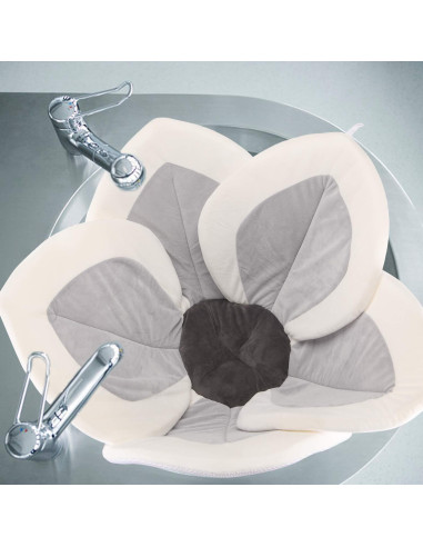 Almohadilla de Baño para Bebé SUNDEE - Flor Gris - Antideslizante