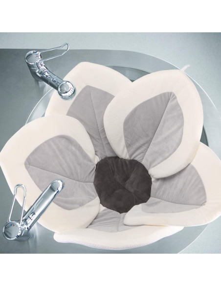 Almohadilla de Baño para Bebé SUNDEE - Flor Gris - Antideslizante