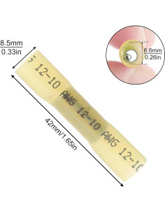 Kit 100 Conectores Termoretráctiles Aislados Smgda 12-10 AWG 2