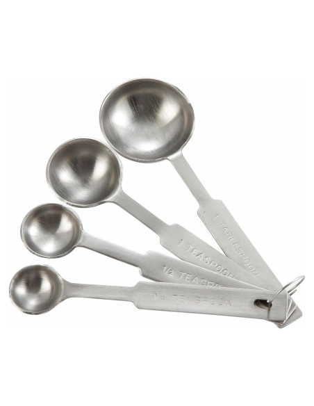 Set de Cucharas Medidoras Winco de Acero Inoxidable 4 Pzas