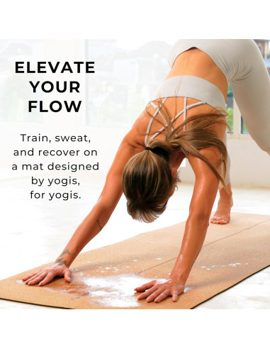 Esterilla de Yoga Plyopic de Corcho Antideslizante 185x66cm