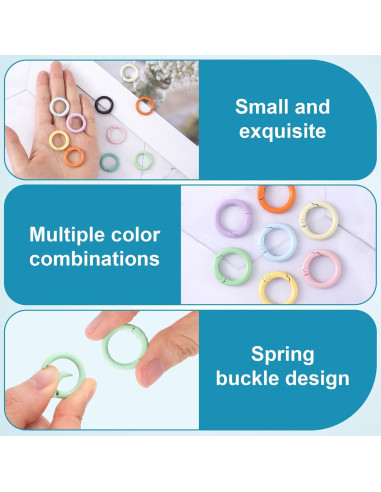Anillos O de Resorte Winsyison 20pcs 23.5mm Multicolor
