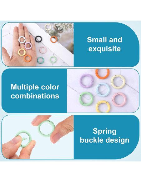 Anillos O de Resorte Winsyison 20pcs 23.5mm Multicolor