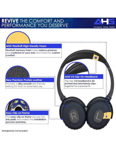 Kit de Almohadillas y Cojín de Cabeza para Bose QC3 - AHG