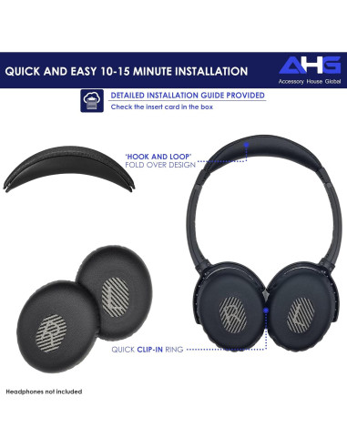 Kit de Almohadillas y Cojín de Cabeza para Bose QC3 - AHG
