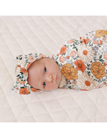 Manta de Recepción para Bebé Niña Konssy + Diadema Beige