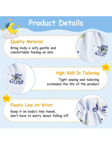 Geyoga 24 Pares Manoplas para Bebés Recien Nacidos 0-6 Meses