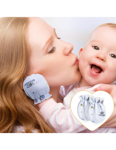 Geyoga 24 Pares Manoplas para Bebés Recien Nacidos 0-6 Meses
