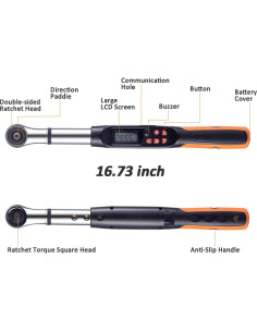 Llave de Torque Digital SOLUDE 1/2" 6.8~135 Nm con Alarma 2