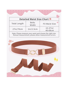 Cinturón Elástico Kajeer para Niñas - Ajustable 38-68.5 cm 2