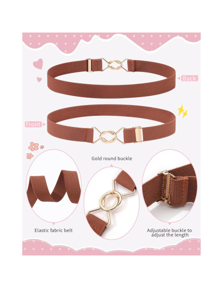 Cinturón Elástico Kajeer para Niñas - Ajustable 38-68.5 cm