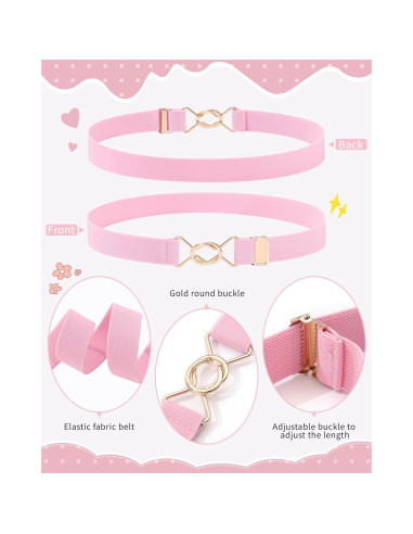 Cinturón Elástico Kajeer para Niñas - Ajustable 38-68.5 cm