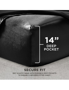 Juego de Sábanas de Satén Twin Juicy Couture Negro 3 Piezas 2