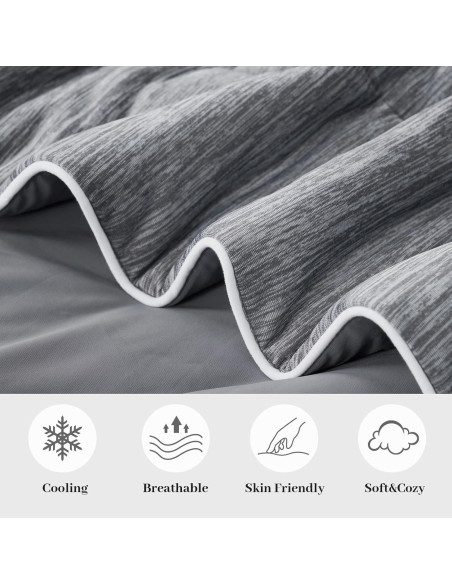 Colcha de Enfriamiento Amélie Home Individual Gris 172.7x228.6cm