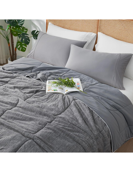 Colcha de Enfriamiento Amélie Home Individual Gris 172.7x228.6cm