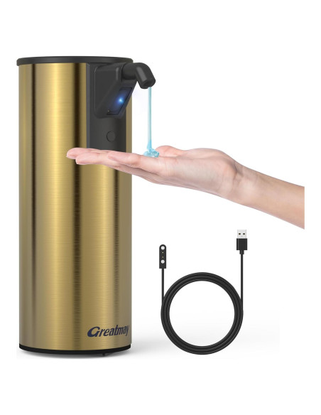 Dispensador Automático de Jabón Greatmay 350ml Acero Inoxidable
