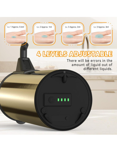 Dispensador Automático de Jabón Greatmay 350ml Acero Inoxidable