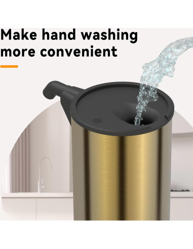 Dispensador Automático de Jabón Greatmay 350ml Acero Inoxidable