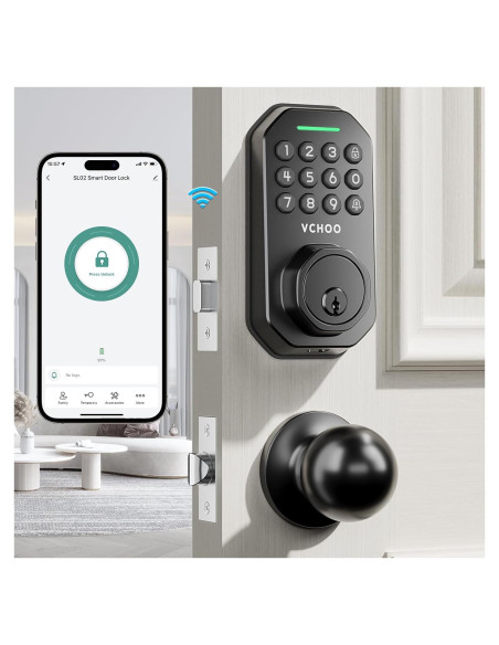 Cerradura Inteligente VCHOO SL02 Wi-Fi con Manija y App