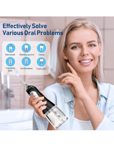 Irrigador Oral Inalámbrico NBGRLVS 320ml IPX7 6 Modos