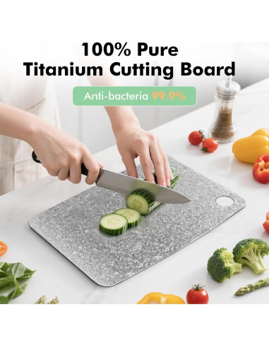 Tabla de Cortar Antibacteriana de Titanio FINEYORKER 30.48x20.32cm
