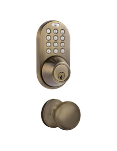 Cerradura Digital Sin Llave MiLocks Doble Cilindro Brass Antiguo