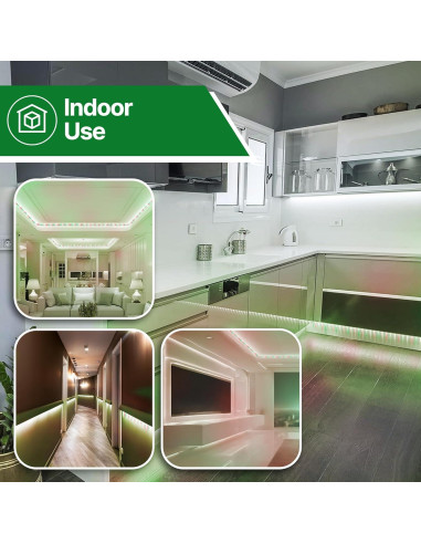 Luces de Cuerda LED Tupkee 7.3m 144 Bombillas Rojo Verde Claro