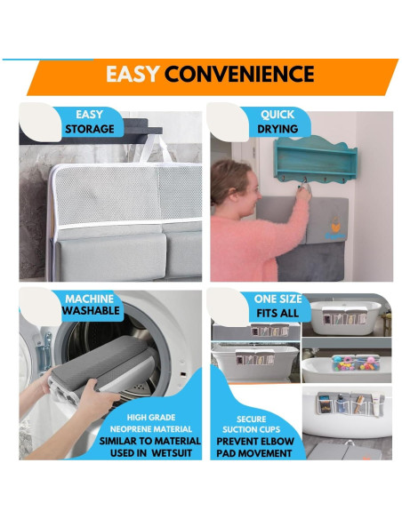 Juego Almohadillas Baño Bebé Neopreno y Poliester 3.81cm