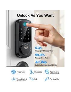 Cerradura Inteligente SohoTeco F2228 con Huella Dactilar y App 2