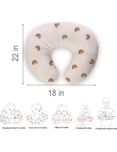 Funda de Almohada de Lactancia Lethooly Boho Arcoíris - 2 Piezas 2
