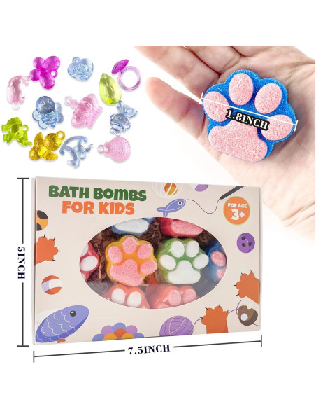 Set de 12 Bombas de Baño Yekery con Juguetes Sorpresa