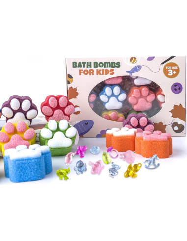 Set de 12 Bombas de Baño Yekery con Juguetes Sorpresa