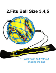 Entrenador de Fútbol Civaner 2 Pcs Ajustable para Balones 3-5 2