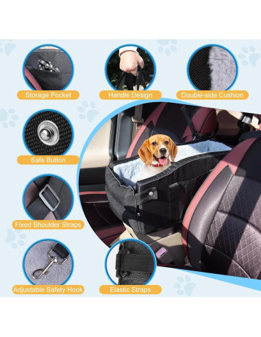 Asiento Elevador para Perros Pequeños EAROND Negro 50.8x25.4cm