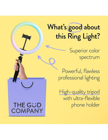 Anillo de Luz Portátil 10 Pulgadas The Güd Company - 5 Modos