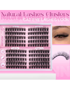 Grupos de Pestañas Suaves Eefofnn 180 pcs 8-16 mm D-Rizadas 2