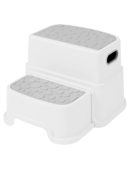 Escalón de 2 Pasos HOMKO para Niños - Antideslizante Gris