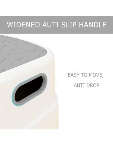 Escalón de 2 Pasos HOMKO para Niños - Antideslizante Gris