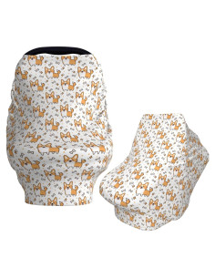 Cubierta de asiento de coche para bebé Corgi sin costuras 69.9x66 cm