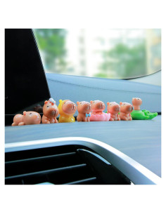 Figuras Mini Capibara YGMONER 10 Piezas Decoración Coche