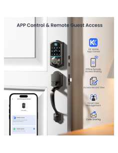 Cerradura Inteligente Veise VE017-H con Huella Dactilar y App 2