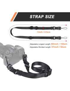 Correa para cámara Vigorport ajustable 94-153 cm nylon 2