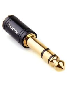 Adaptador de Auriculares NANYI 1/4'' a 1/8'' Negro 1-Pack