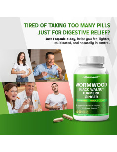 Suplemento Digestivo Wormwood NESSARIT 150 Cápsulas 8700 mg 2