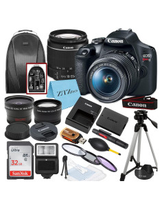 Cámara DSLR Canon EOS Rebel T7 con lente 18-55mm y accesorios