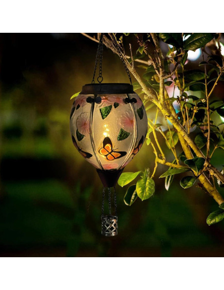 Linterna Solar de Globo Aerostático Teyigarden 45.72 cm con Llama