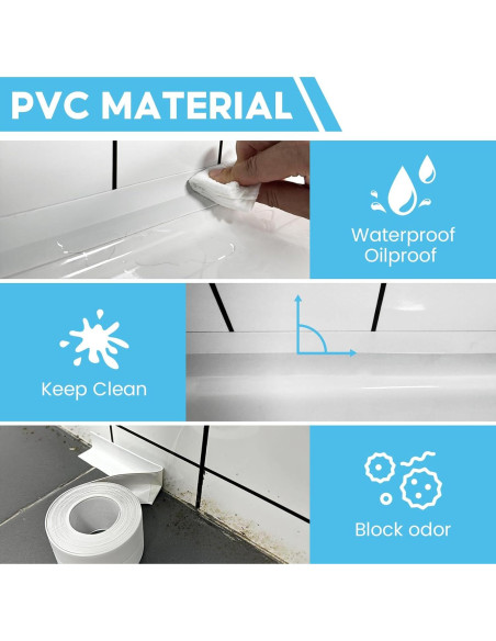 Cinta de Calafateo Autoadhesiva Blanca 3.8CM x 3.2M - 2 Rollos