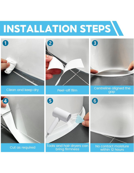 Cinta de Calafateo Autoadhesiva Blanca 3.8CM x 3.2M - 2 Rollos