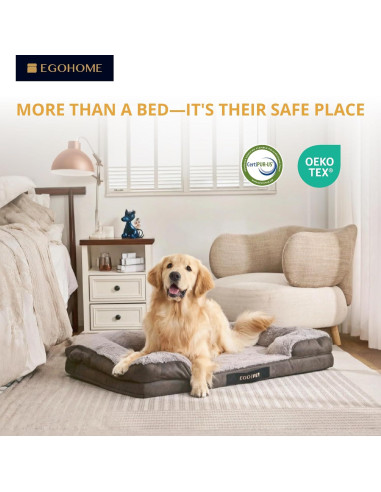 Cama ortopédica grande EGOHOME para perros 88.9x55.9 cm